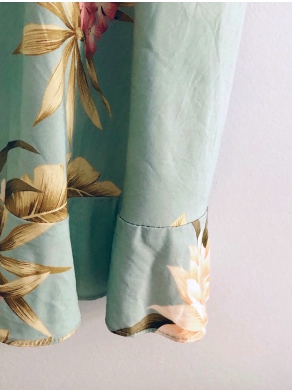 Two Palms Light Green Floral Midi Slip Dress - Picture 5 of 10